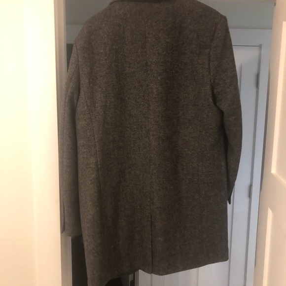 Heather grey long pea coat size xl - Picture 2 of 2